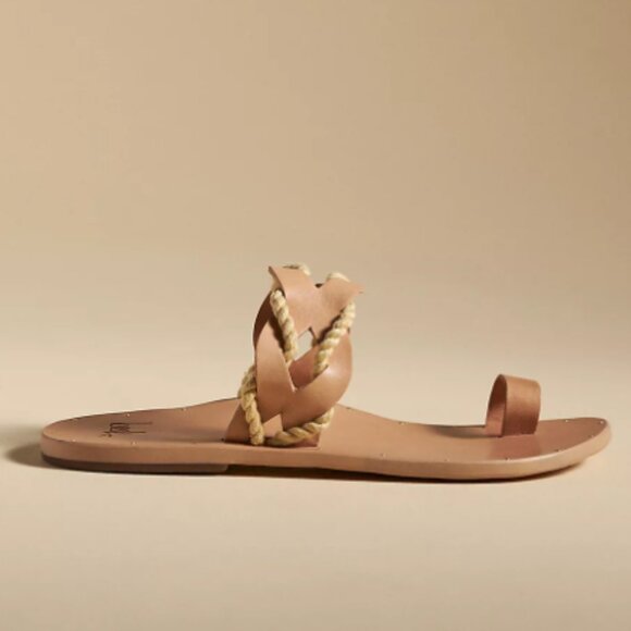 NEW  BEEK Leather Treepie Toe Ring Sandals in Honey sold  Anthropologie 257 6T8 - Picture 1 of 3